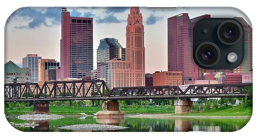 Columbus iPhone Case featuring the photograph 2017 Columbus Panoramic by Frozen in Time Fine Art Photography