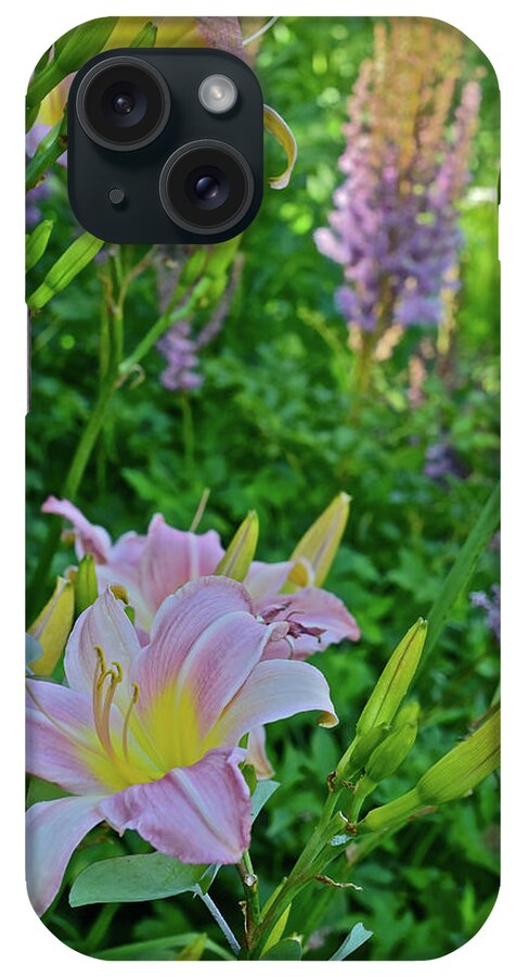 Daylilies iPhone Case featuring the photograph 2017 Early July at the Gardens Sunken Garden Daylilies 2 by Janis Senungetuk