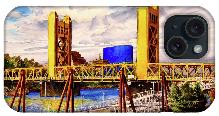 Tower Bridge iPhone Case featuring the painting #220 Tower Bridge #220 by William Lum