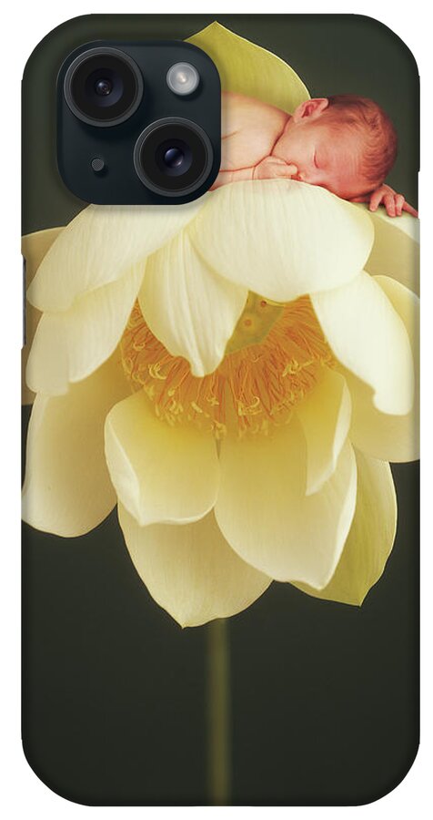 Water Lily iPhone Case featuring the photograph Lotus Bud by Anne Geddes
