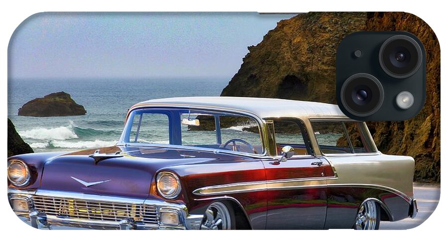 Auto iPhone Case featuring the photograph 1956 Chevrolet Nomad Wagon #3 by Dave Koontz