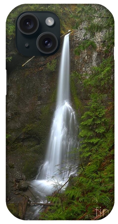 Marymere Falls. Marymer Falls iPhone Case featuring the photograph Marymere Falls Olympic National Park by Adam Jewell
