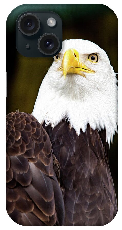 Bird iPhone Case featuring the digital art Bald Eagle #4 by Birdly Canada