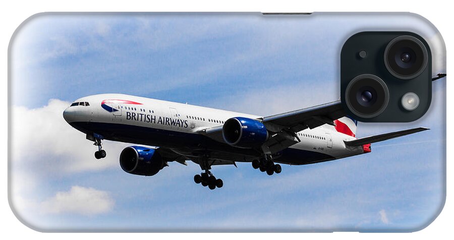 British Airways iPhone Case featuring the photograph British Airways Boeing 777 #4 by David Pyatt