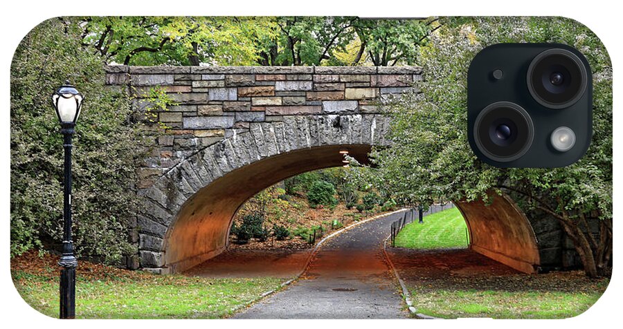 Central Park iPhone Case featuring the photograph Central Park Bridge #4 by Doolittle Photography and Art
