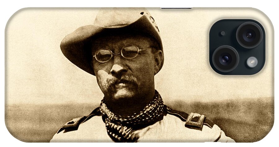 Theodore Roosevelt iPhone Case featuring the photograph Colonel Theodore Roosevelt by War Is Hell Store