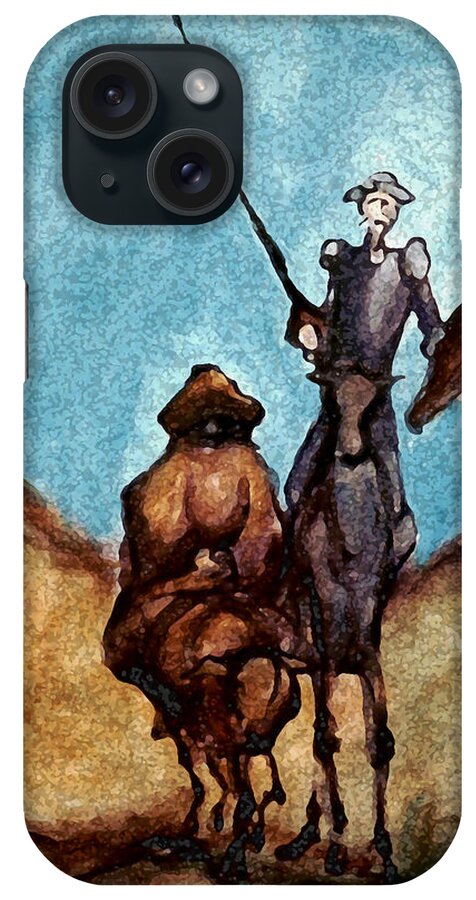 Don Quixote iPhone Case featuring the painting Don Quixote #3 by Kevin Middleton