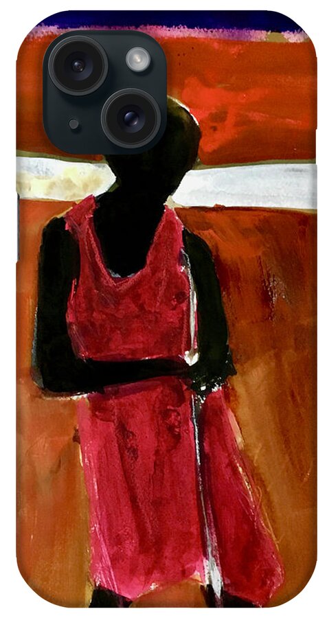 Tanzania iPhone Case featuring the painting Masaai Boy #3 by Carole Johnson
