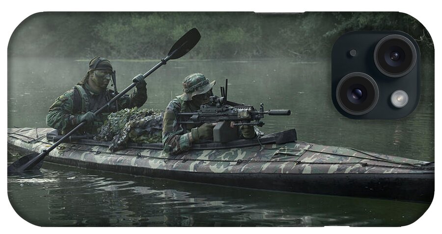 Special Operations Forces iPhone Case featuring the photograph Navy Seals Navigate The Waters #3 by Tom Weber