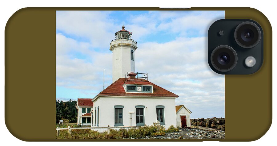 Lighthouse iPhone Case featuring the photograph Point Wilson Lighthouse #3 by E Faithe Lester