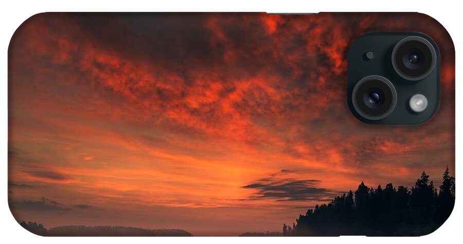 Sunset iPhone Case featuring the digital art Sunset #3 by Maye Loeser