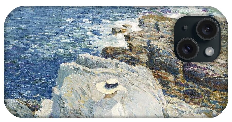 Childe Hassam iPhone Case featuring the painting The South Ledges Appledore #3 by MotionAge Designs