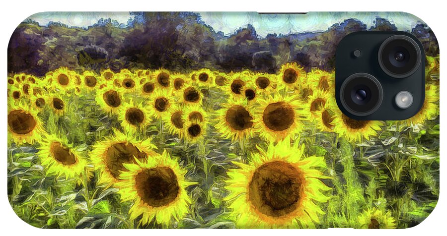 Van Gogh iPhone Case featuring the photograph Van Gogh Sunflowers #3 by David Pyatt