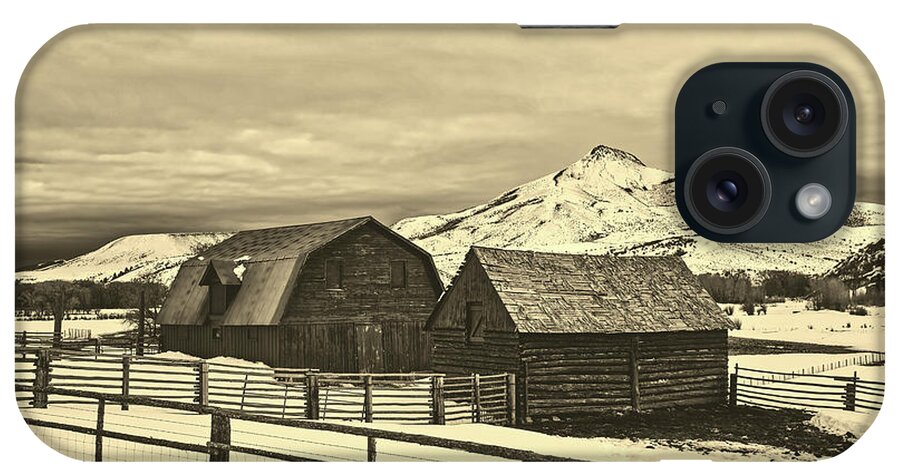 Farm iPhone Case featuring the photograph Winter Farm Scene In Colorado #3 by Mountain Dreams