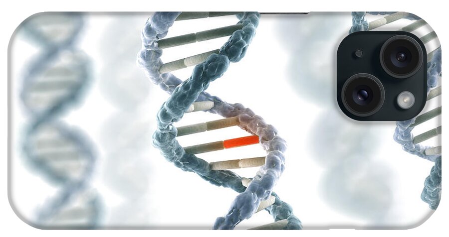 Digitally Generated Image iPhone Case featuring the photograph Dna Structure #35 by Science Picture Co