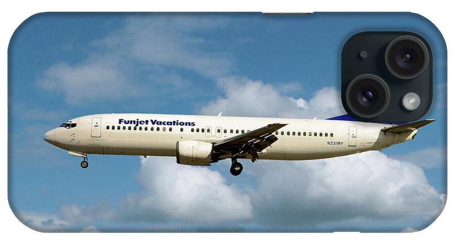 Funjet iPhone Case featuring the photograph Funjet Vacations Boeing 737-400 #36 by Smart Aviation