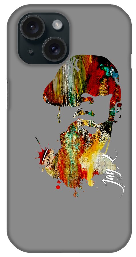 Jay Z Art iPhone Case featuring the mixed media Jay Z Collection #4 by Marvin Blaine