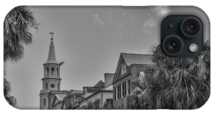 4 Corners Of The Law iPhone Case featuring the photograph 4 Corners of the Law in Black and White by Dale Powell