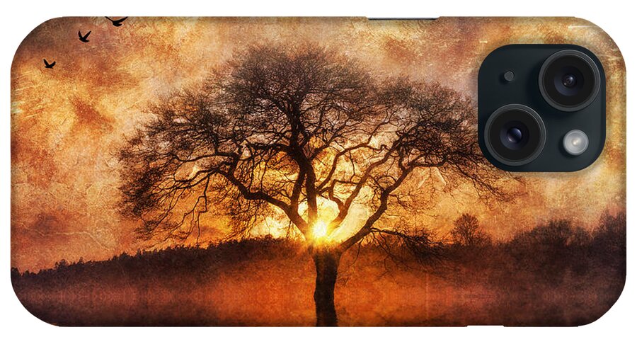 Tree iPhone Case featuring the digital art Lone Tree #4 by Ian Mitchell