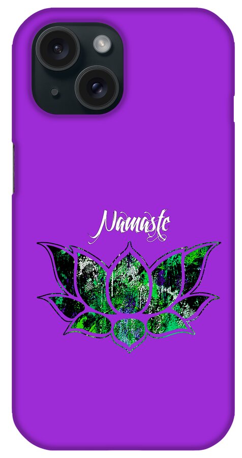 Namaste iPhone Case featuring the mixed media Namaste #4 by Marvin Blaine