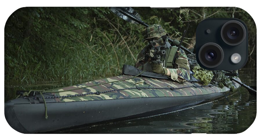 Special Operations Forces iPhone Case featuring the photograph Navy Seals Navigate The Waters #4 by Tom Weber