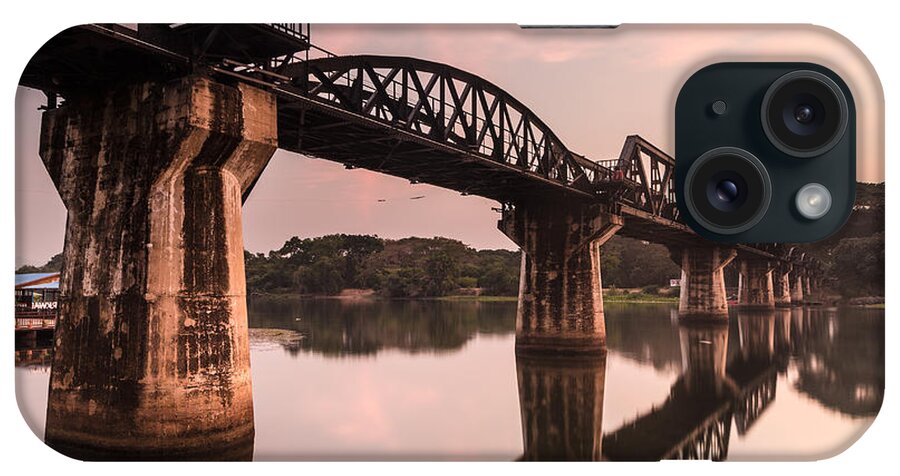Kanchanaburi iPhone Case featuring the photograph River Kwai bridge #4 by Didier Marti