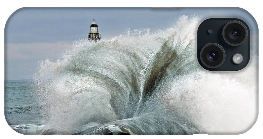 Sunderland Greeting Cards iPhone Case featuring the photograph Roker Pier Sunderland - The North Sea by Morag Bates