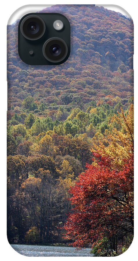 Lake iPhone Case featuring the photograph View of Abbott Lake and Sharp Top in autumn #4 by Emanuel Tanjala