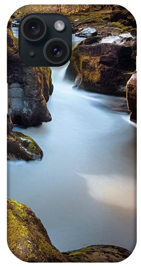 Bolton Abbey iPhone 15 Case featuring the photograph Waterfall on The River Wharfe #4 by Mariusz Talarek