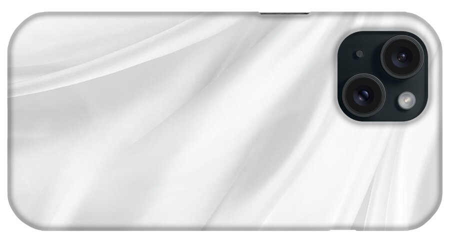 Silk iPhone Case featuring the photograph White silk #4 by Les Cunliffe