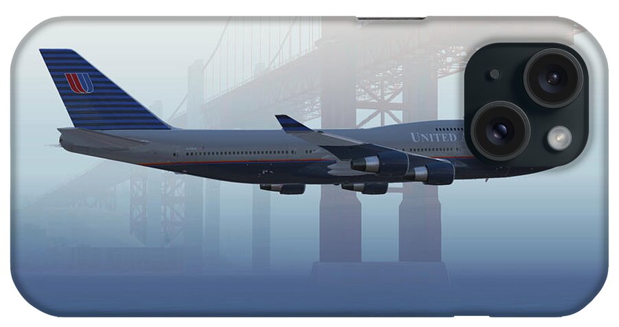 Jet iPhone Case featuring the digital art 400 under the Gate by Mike Ray
