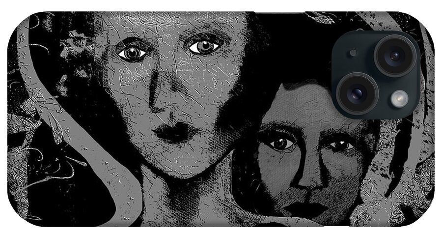 450 iPhone Case featuring the digital art 450 - Get off my back 2017 by Irmgard Schoendorf Welch