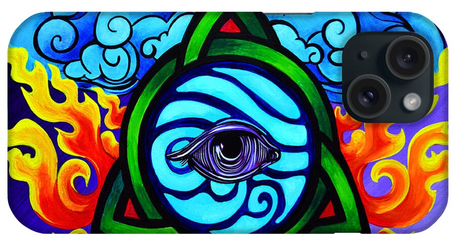 Eye iPhone Case featuring the painting 5 Elements Unified by Stephen Humphries