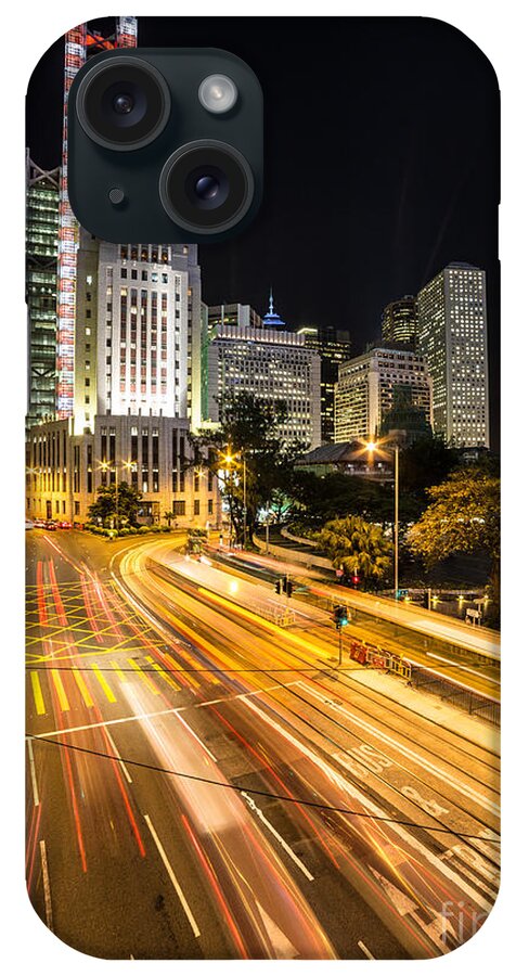 China iPhone Case featuring the photograph Hong Kong night rush #5 by Didier Marti