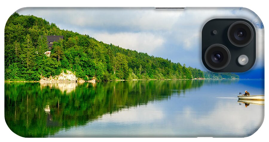 Bohinj iPhone Case featuring the photograph Morning at Lake Bohinj in Slovenia #5 by Ian Middleton