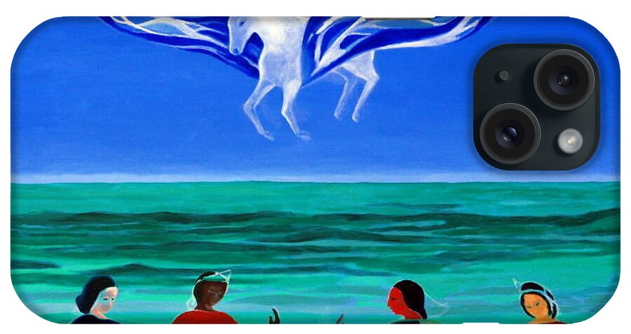 Sea iPhone Case featuring the painting Sons of the Sun #6 by Enrico Garff