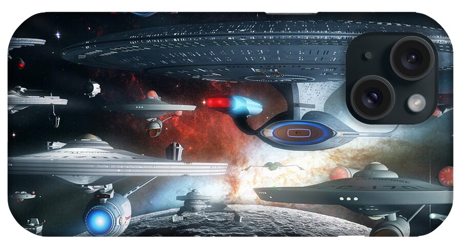 Star Trek iPhone Case featuring the digital art Star Trek #5 by Maye Loeser