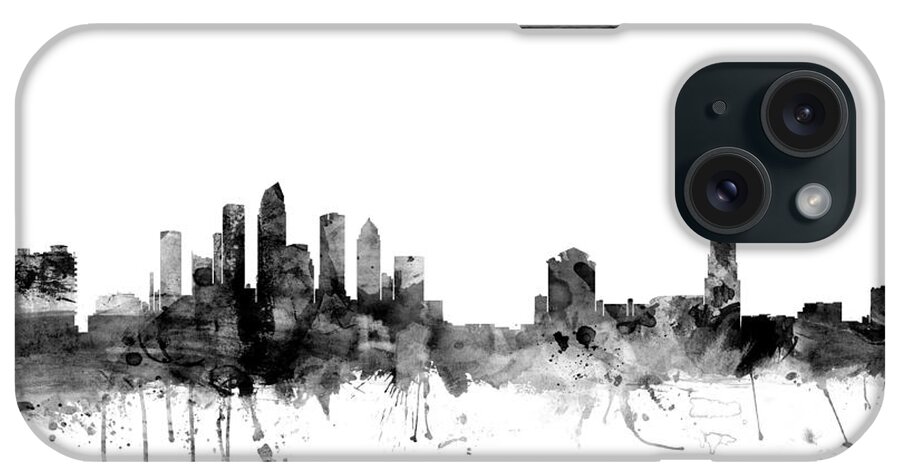 Watercolour iPhone Case featuring the photograph Tampa Florida Skyline #5 by Michael Tompsett