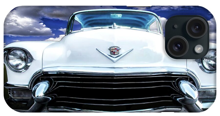 Hot Rod Art iPhone Case featuring the photograph 55 Cadillac Down Inna Meadow Up In Kerrville by Chas Sinklier