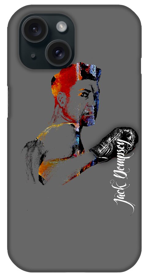 Jack Dempsey iPhone Case featuring the mixed media Jack Dempsey Collection #6 by Marvin Blaine