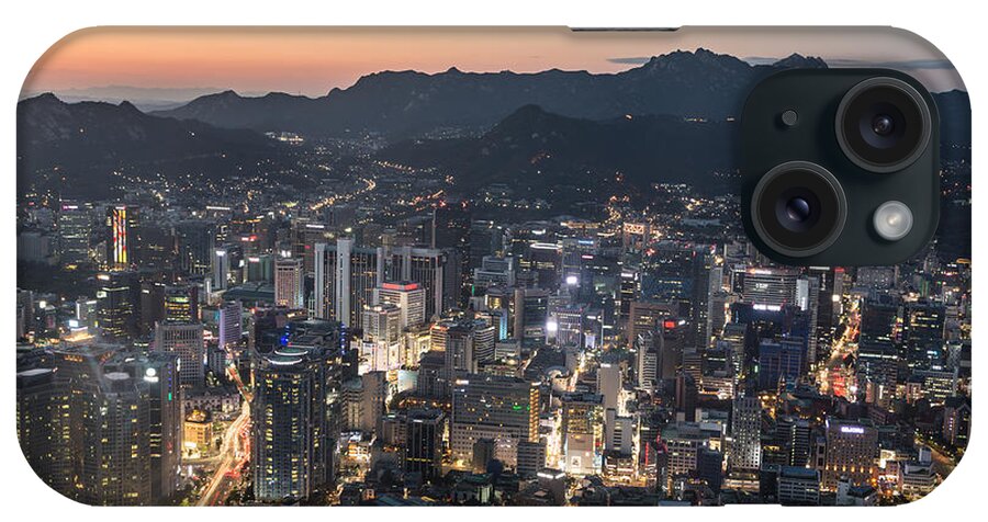 Seoul iPhone Case featuring the photograph Sunset over Seoul #6 by Didier Marti