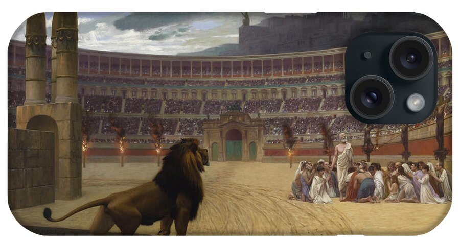 Rome iPhone Case featuring the painting The Christian Martyrs' Last Prayer #6 by Jean-Leon Gerome