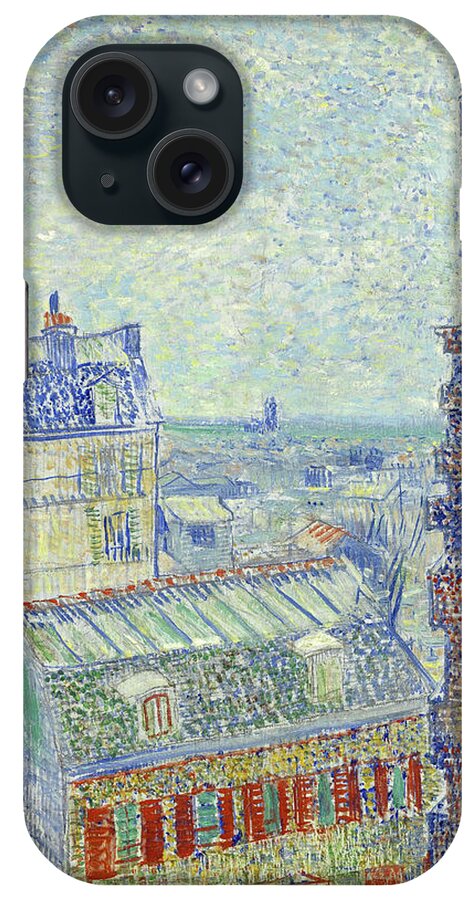 Vincent Van Gogh iPhone Case featuring the painting View from Theo's apartment #8 by Vincent van Gogh