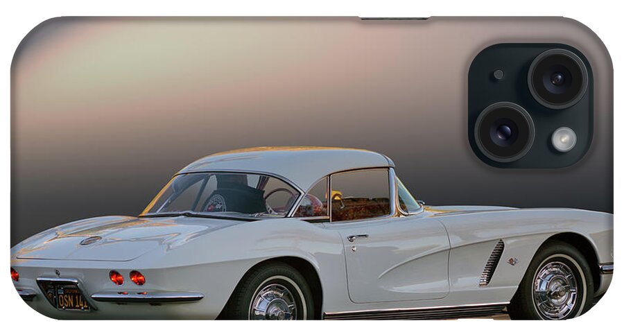Chevrolet iPhone Case featuring the photograph 62 White Red Corvette by Bill Dutting