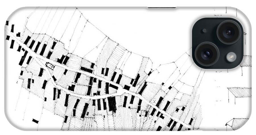 Sustainability iPhone Case featuring the drawing 6.46.Hungary-5-detail-b by Charlie Szoradi