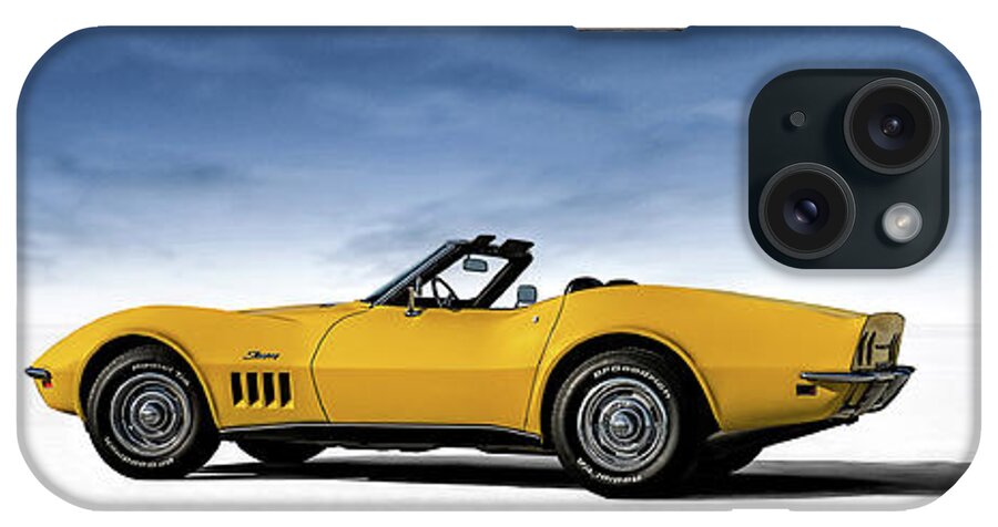 Corvette iPhone Case featuring the digital art '69 Corvette Sting Ray #69 by Douglas Pittman