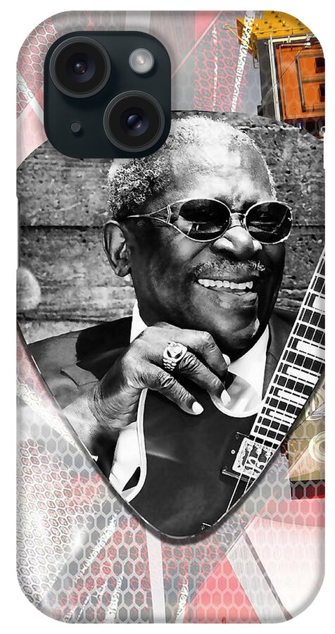 Bb King iPhone Case featuring the mixed media BB King Art #6 by Marvin Blaine