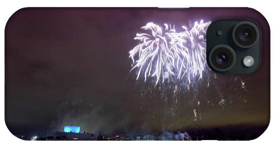 Lehtokukka Photography iPhone Case featuring the photograph Fireworks Finland 100 years #7 by Jouko Lehto
