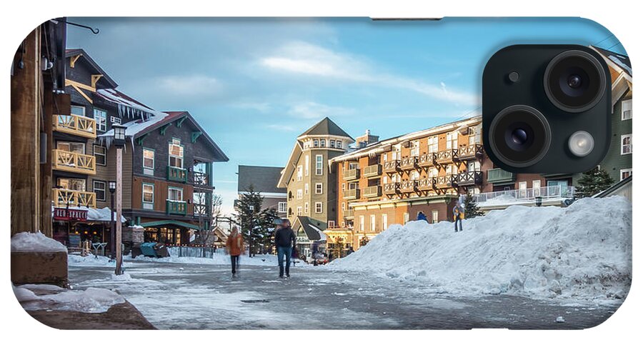 Snow iPhone Case featuring the photograph Snowshoe Mountain Village And Restaurants And Shops On A Sunny D #7 by Alex Grichenko