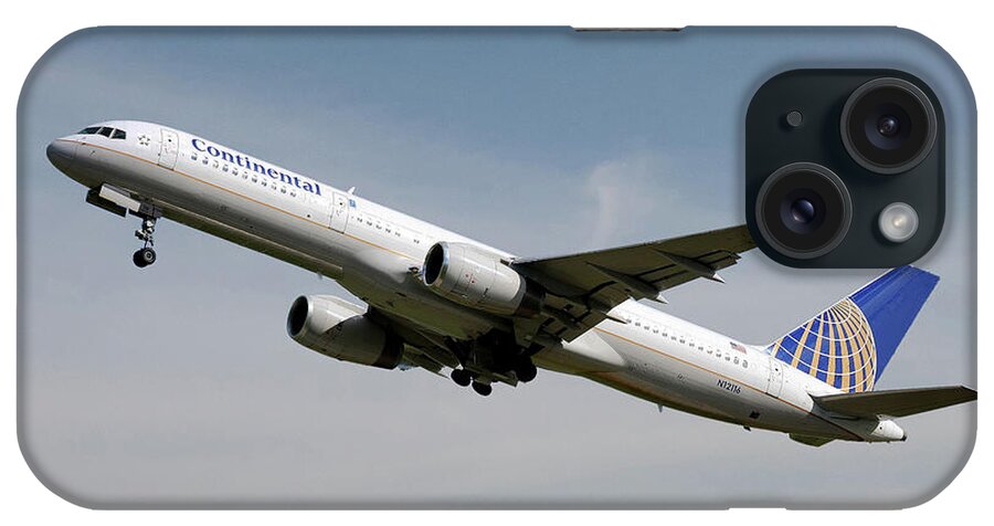 United Airlines iPhone Case featuring the photograph United Airlines Boeing 757-224 #7 by Smart Aviation